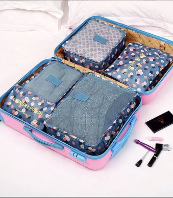 پکینگ چمدانی ۶ تیکه Travel طرح‌دار