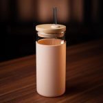 لیوان نی دار درب بامبو