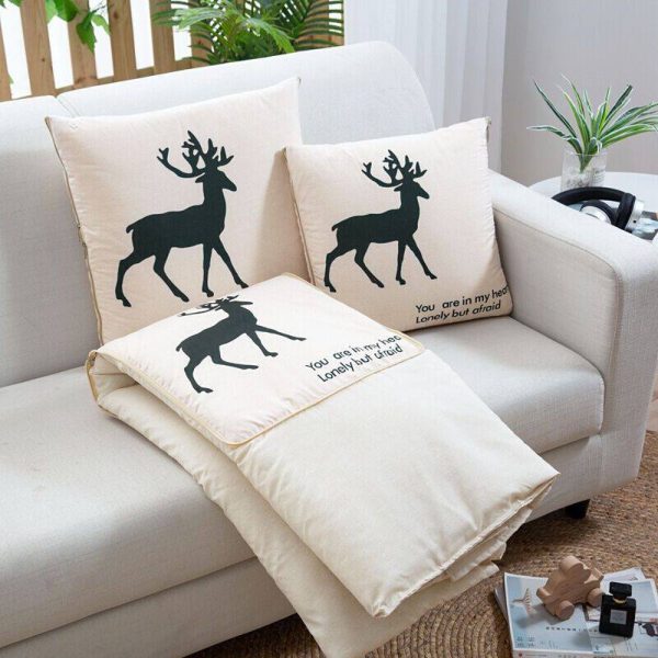 پتو و کوسن طرح گوزن