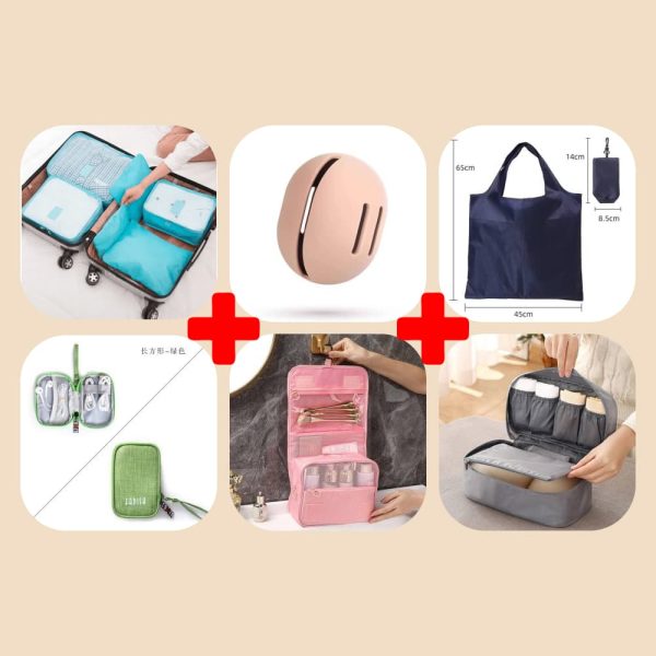 پک (ست کامل صورتی برای سفر)