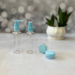 پک مسافرتي اسپري و پمپ و قوطي ۴ تکه