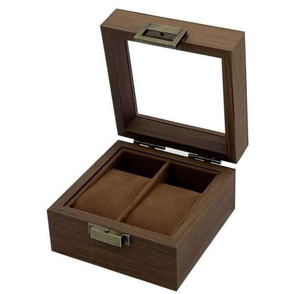 باکس ساعت دو عددی چوبی