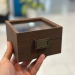 باکس ساعت دو عددی چوبی