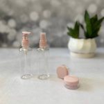 پک مسافرتي اسپري و پمپ و قوطي ۴ تکه