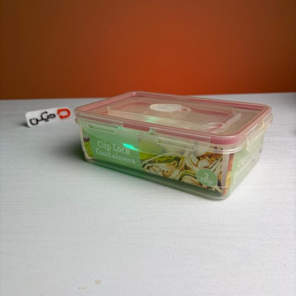 ست ظروف نگهدارنده غذا ۲ عددی سوپاپ‌دار (مایکروویوی و PP)