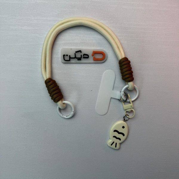 بند موبایل طرح گربه و ماهی